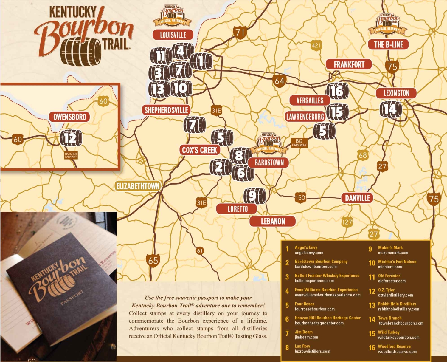 Map Of Ky Bourbon Trail World Map